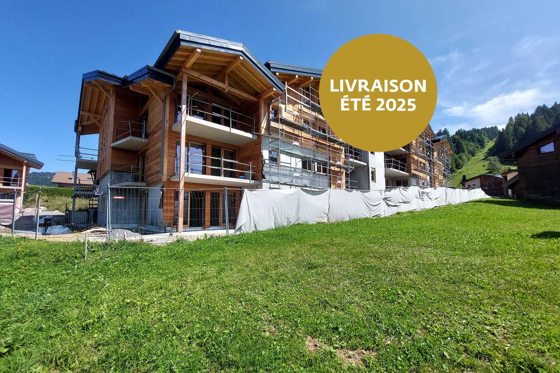 Alps Living - Programme immobilier La Ferme des Pistes, Les Gets - Vue extérieure - Livraison Avril 2025