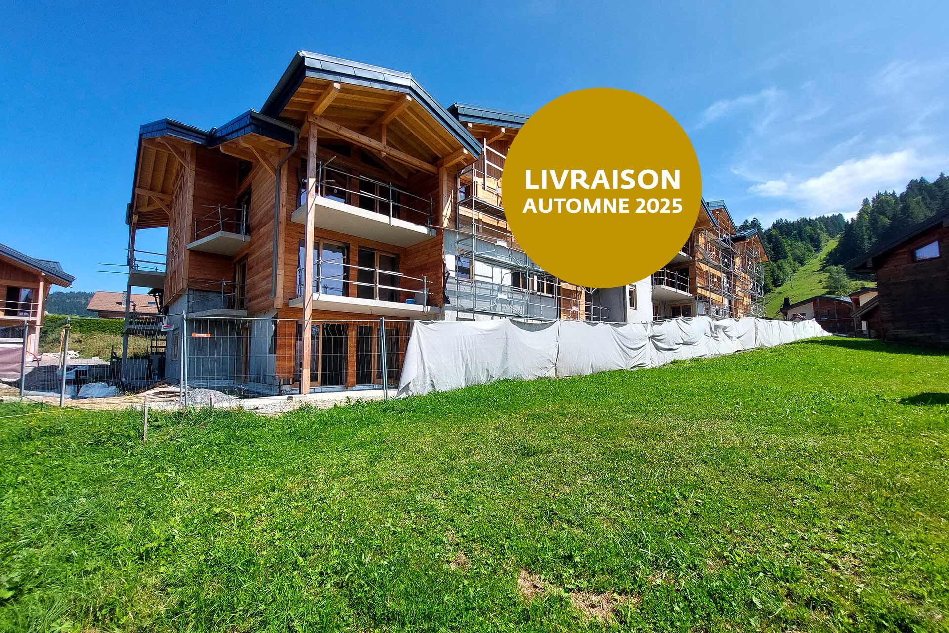 Alps Living - Programme immobilier La Ferme des Pistes, Les Gets - Vue extérieure - Livraison Été 2025