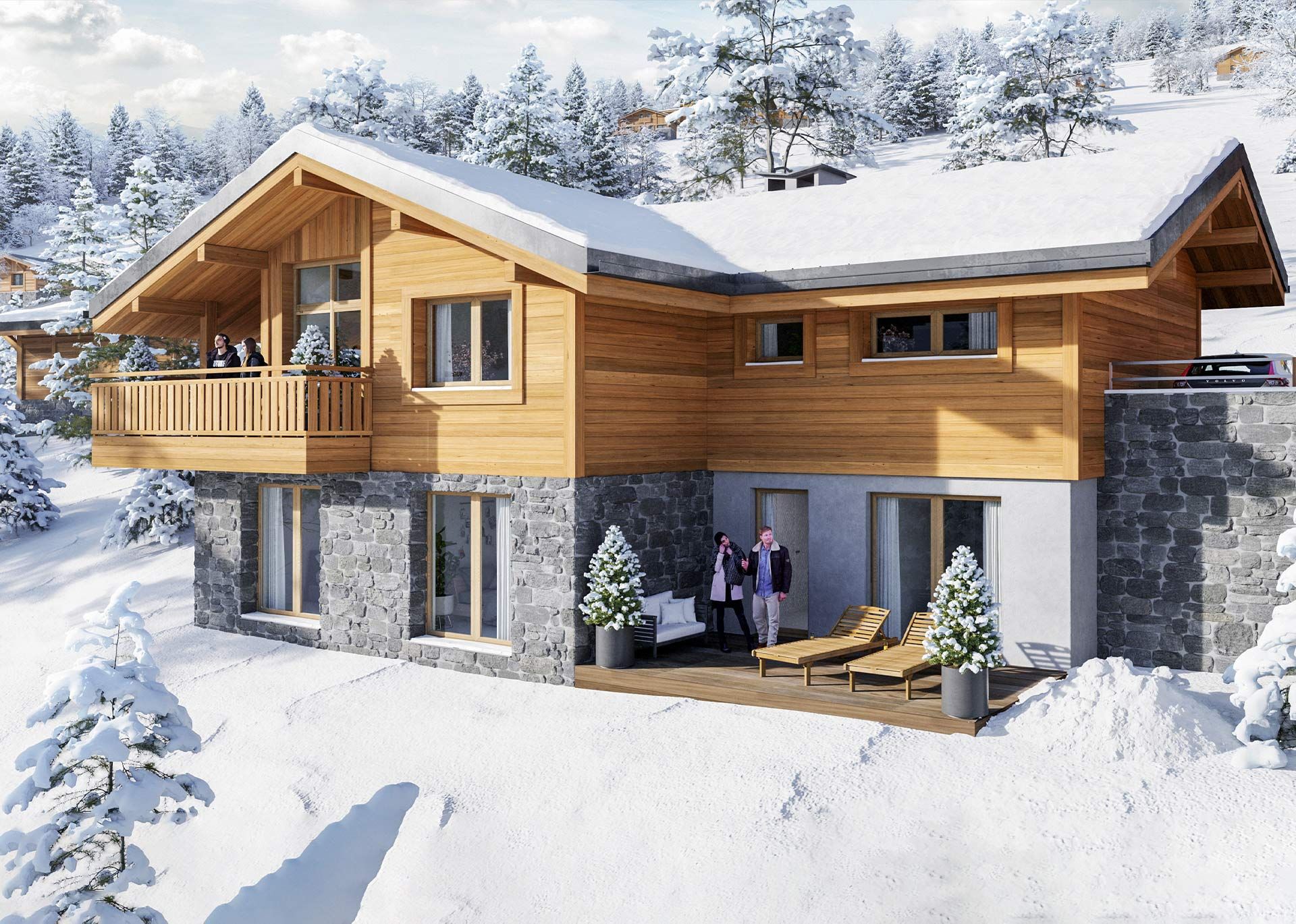 Alps Living - Programme immobilier L'Échappée, Les Gets - Vue Extérieure 2