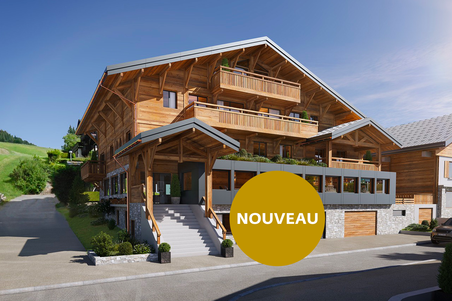 Alps Living - Programme immobilier Le Christiania, Les Gets - Vue extérieure avant
